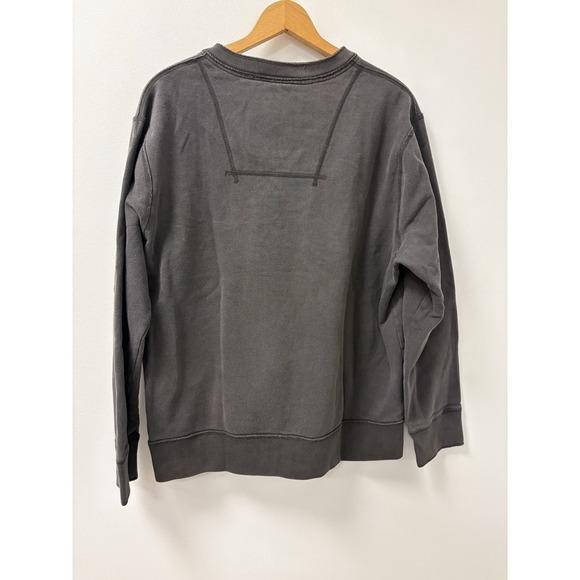 American Eagle Outfitters Vintage Fit Henley Sweatshirt Gray Men's Large - Picture 7 of 9